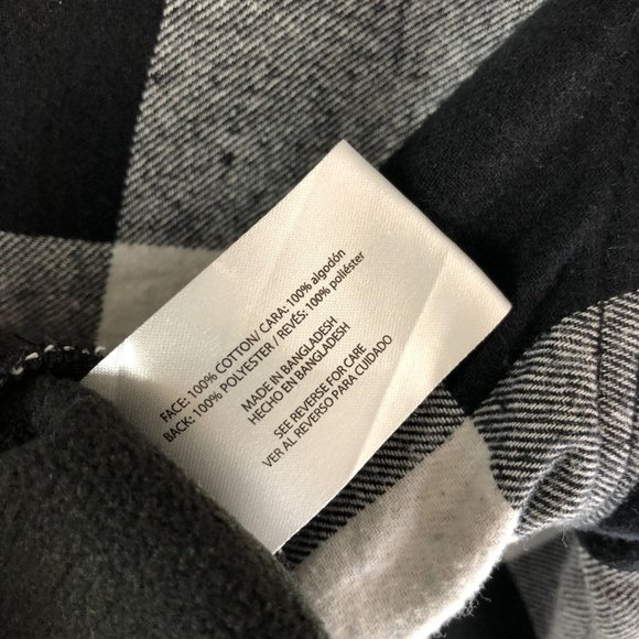 Orvis Womens Flannel Shirt Jacket Shaket 100% Cotton Snap Button Black White S - Picture 4 of 4